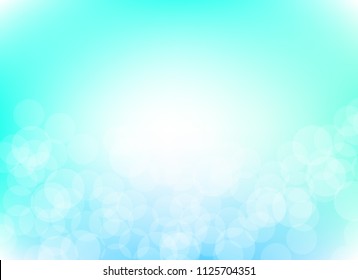 abstract blur light blue colorful soft bokeh defocused background.beautiful vector