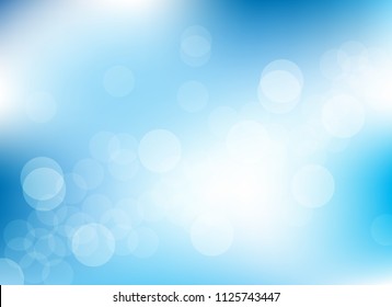 abstract blur light blue colorful soft bokeh defocused background.beautiful vector