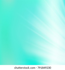 Abundancia total azul cielo claro o fondo acuático, agua turquesa borrosa con elementos soleados, ilustración vectorial para el diseño tranquilo y motivación matutina