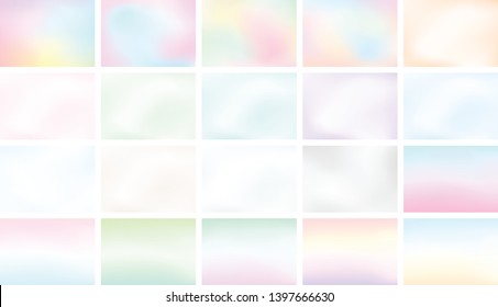 Abstract Blur Light Gradient Background Set A4 Landscape
