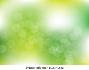 abstract blur light green colorful soft bokeh defocused background.beautiful vector