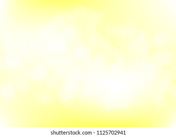 abstract blur light yellow colorful soft bokeh defocused background.beautiful vector