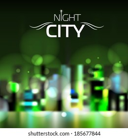 Abstract blur night city background