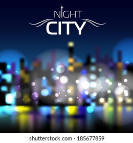 Abstract blur night city background