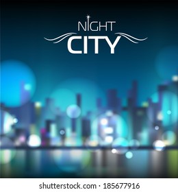 Abstract blur night city background