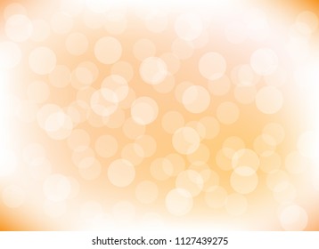 abstract blur orange colorful light bokeh defocused background.glitter beautiful vector