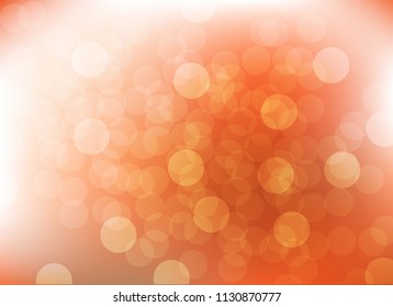 abstract blur orange colorful light bokeh defocused background.glitter beautiful vector