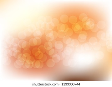 abstract blur orange colorful light bokeh defocused background.glitter beautiful vector