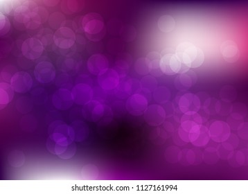 abstract blur purple colorful light bokeh defocused background.glitter beautiful vector