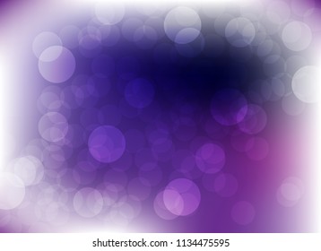 abstract blur purple colorful light bokeh defocused background.glitter beautiful vector