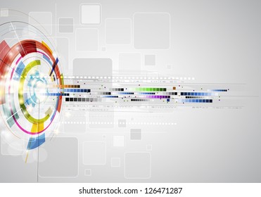 abstract blur ray computer technology business banner