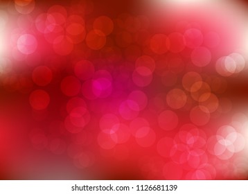 abstract blur red colorful light bokeh defocused background.glitter beautiful vector