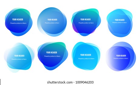 Abstract blur shapes blue color gradient iridescent colors effect soft transition watercolor white background, texture for background presentation theme children products, vector illustration eps10