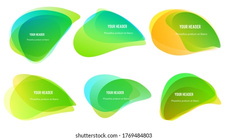 Abstract blur shapes blue color gradient iridescent colors effect soft transition watercolor white background, texture for background presentation theme children products, vector illustration eps10