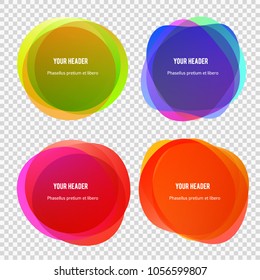 Abstract blur shapes color gradient iridescent colors effect soft transition, texture on trensperent background presentation theme children products, vector illustration eps10