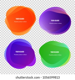 Abstract blur shapes color gradient iridescent colors effect soft transition, texture on trensperent background presentation theme children products, vector illustration eps10