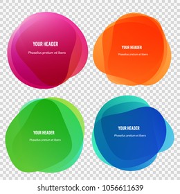 Abstract blur shapes color gradient iridescent colors effect soft transition, glassy texture on trensperent background presentation theme children products, vector illustration eps10
