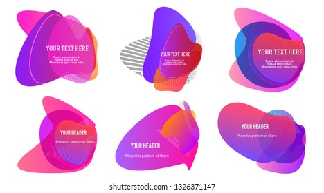 Abstract blur shapes color gradient iridescent colors effect soft transition, glassy texture on trensperent background presentation theme children products, vector illustration eps10