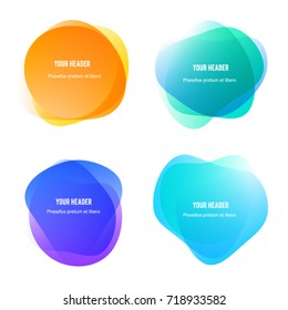 Formas borrosas abstractas colores degradados degradados de color efecto transición suave, textura para presentación en segundo plano productos secundarios, ilustración vectorial eps10