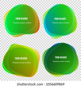 Abstract blur shapes green color gradient iridescent colors effect soft transition watercolor white background, texture for background presentation theme children products, vector illustration eps10