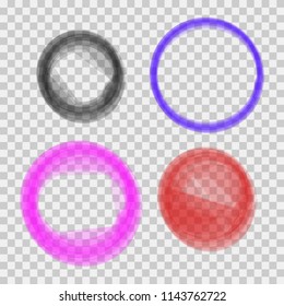 Abstract Blur Shapes on Transparent Background. Vector Design Elements Set for Web Design, Banners, Presentations or Business Cards, Flyers, Brochures and Posters.