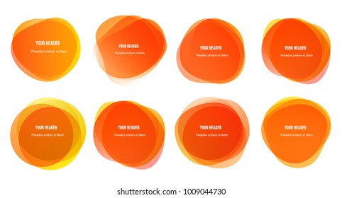 Abstract blur shapes orange color gradient iridescent colors effect soft transition watercolor white background, texture for background presentation theme children products, vector illustration eps10