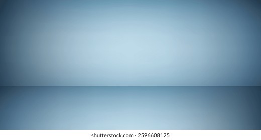 Abstract blur abstract soft blue studio and wall background design simple