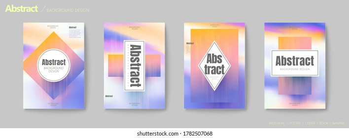 Resumen conjunto de volante de concepto de puesta de sol borrosa, color púrpura y naranja