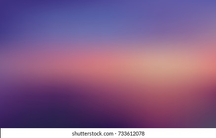 Abstract blur sunset sky background template. Vector illustration