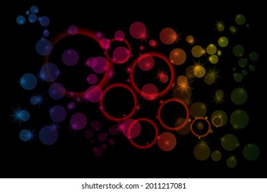 Abstract blur vector background with glare, bokeh and glow. Flash light effect. abstract illustration