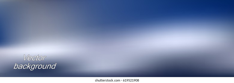 Abstract blur vector background. White clouds in blue sky
