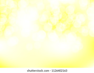 abstract blur yellow colorful light bokeh defocused background.glitter beautiful vector