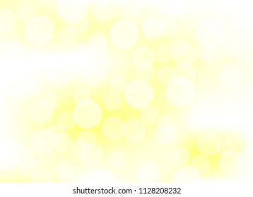 abstract blur yellow colorful light bokeh defocused background.glitter beautiful vector