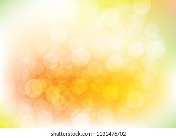 abstract blur yellow colorful light bokeh defocused background.glitter beautiful vector
