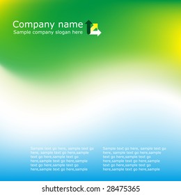 Abstract blured blue and green background