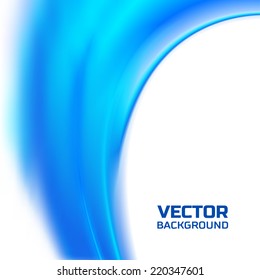 Abstract blurred background with blue flowing wave