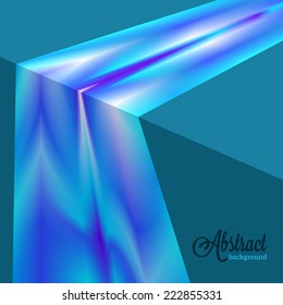 Abstract blurred background with blue flowing wave
