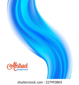 Abstract blurred background with blue flowing wave