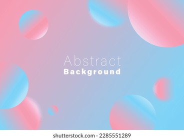 Resumen de fondo borroso, fondo azul y rosa gradiente color pastel ilustración vectorial para fondo, afiche, banner web.