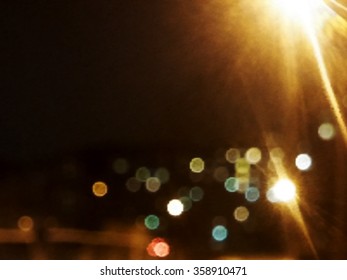 Abstract blurred background with boke in city. Snow. Romantic background. Stock vector. 5