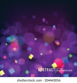 Abstract blurred background with bokeh effect. Wallpaper for celebrate or party invitation  design. Vector