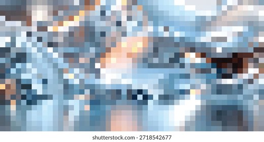 Fundo borrado abstrato com efeito bokeh, com luzes brilhantes e um foco suave.
