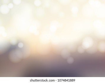 Abstract blurred background with bokeh sparkling lights. Vector illustration