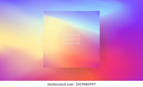 Abstract blurred background with bright color gradients for creative graphic design. Vector illustration.