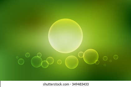 Abstract blurred background with bubbles, Vector illustration