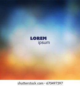 Abstract Blurred Background, Colorful Design Template