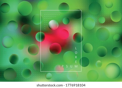 Abstract blurred background with colorful round elements. Simple geometric pattern with trendy gradient shapes. Vector composition. Eps 10