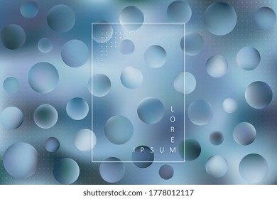 Resumen de fondo borroso con elementos redondos coloridos. Patrón geométrico simple con formas de degradado de moda. Composición vectorial. Eps 10