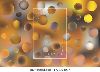 Abstract blurred background with colorful round elements. Simple geometric pattern with trendy gradient shapes. Vector composition. Eps 10