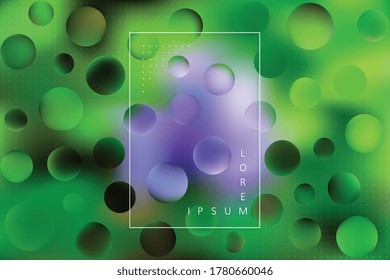 Abstract blurred background with colorful round elements. Simple geometric pattern with trendy gradient shapes. Vector composition. Eps 10